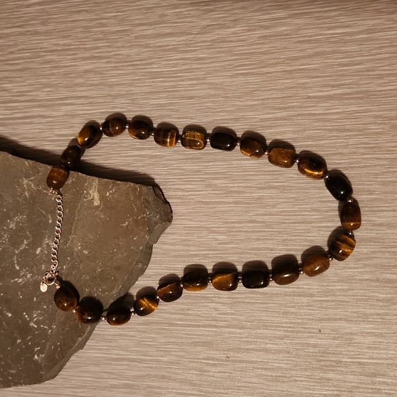 *Sterling Silver and Tigers Eye Necklace NWOT - Picture 2 of 5